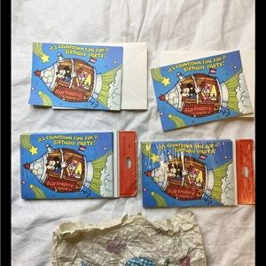 Vintage Disney Hallmark Birthday Invitations Mickey Mouse Daisy Duck 1970s